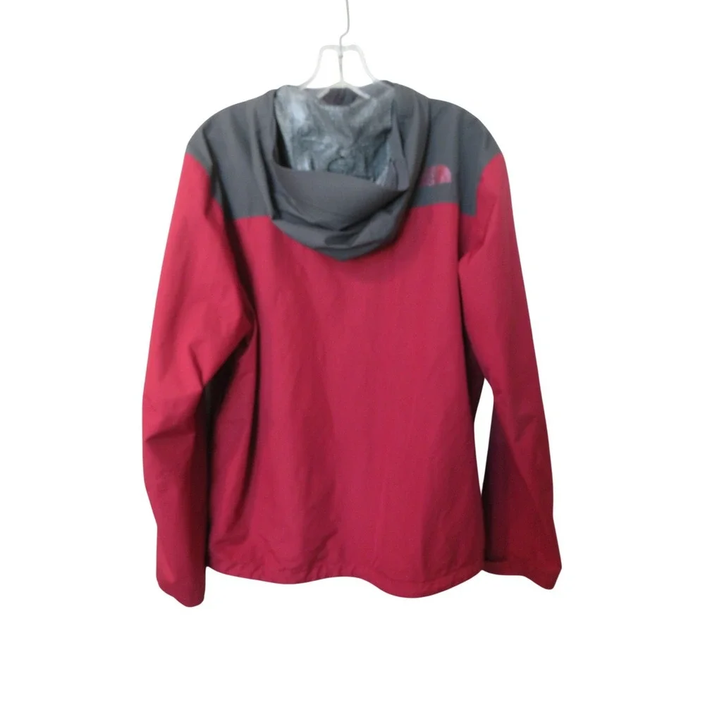 The North Face Mens‎ Red Grey Hooded Shell Wind Breaker Jacket Size S